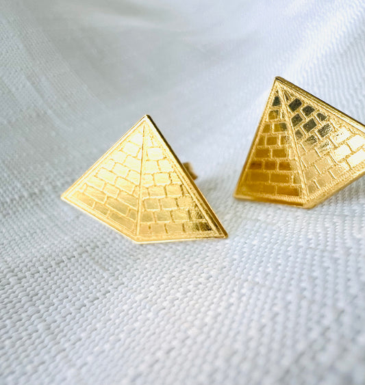 BOUCLES PUCE PYRAMIDE LISSE