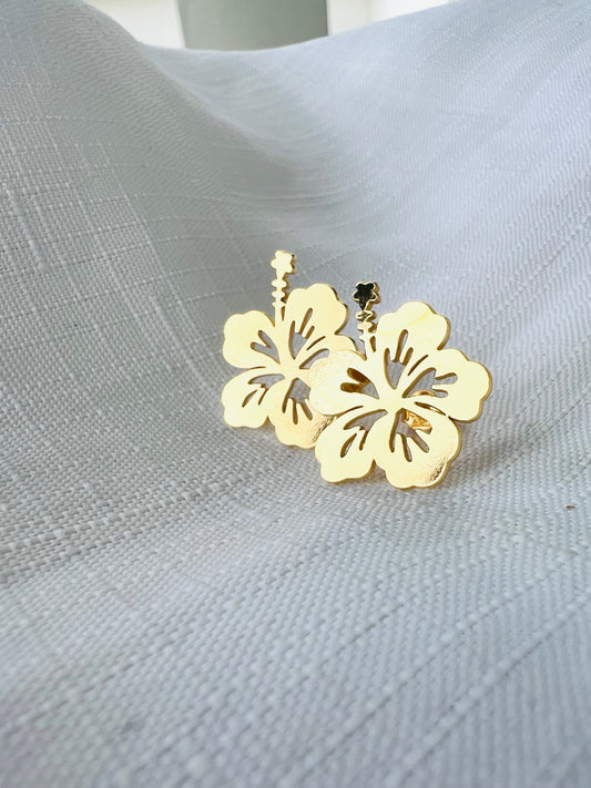 BOUCLES PUCE HIBISCUS