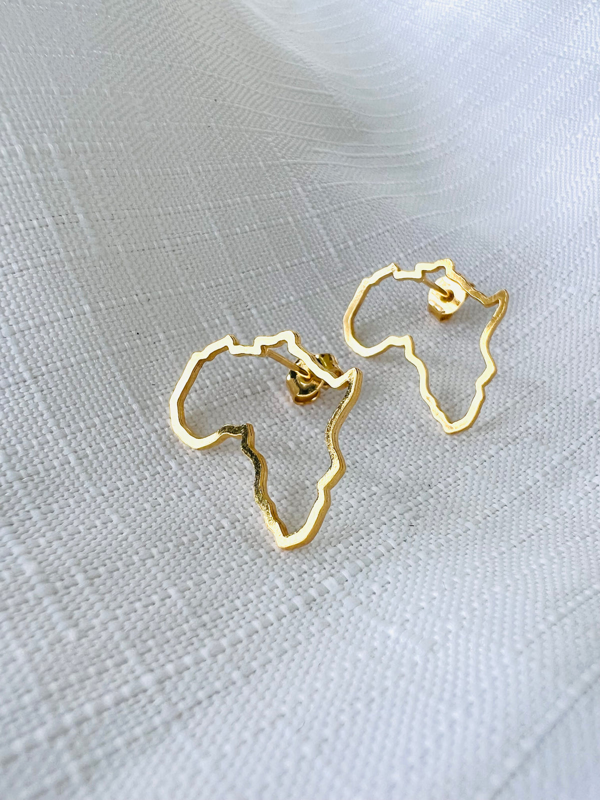 BOUCLES PUCE CARTE AFRIQUE DÉCOUPÉE