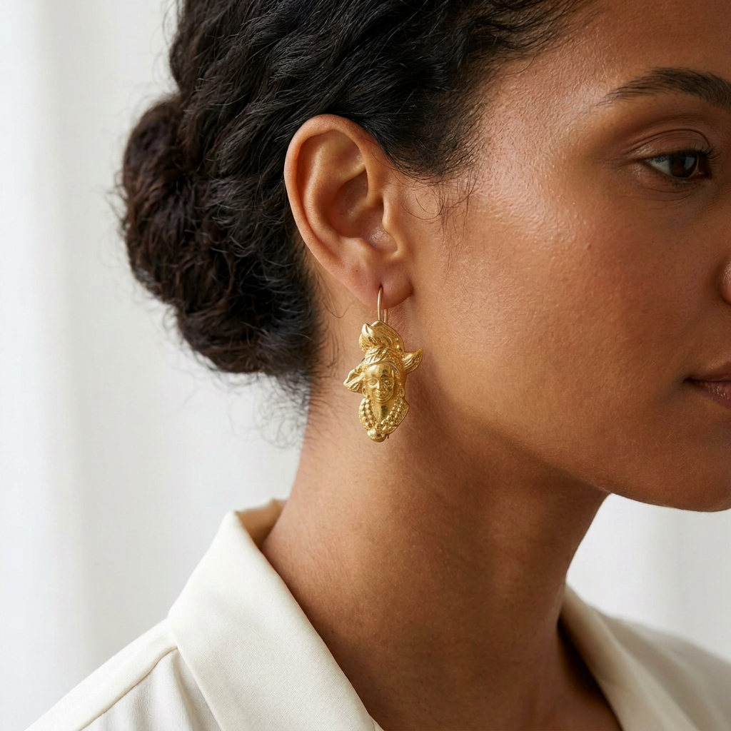 Boucles Tête Antillaise portées, taille légèrement réduite validée