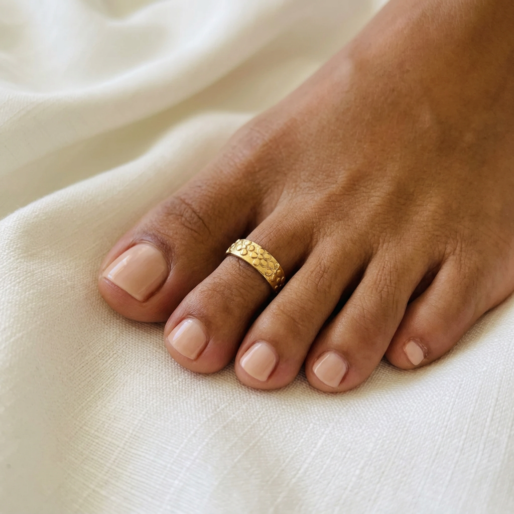 Bague d'orteil 03 portée par une femme
